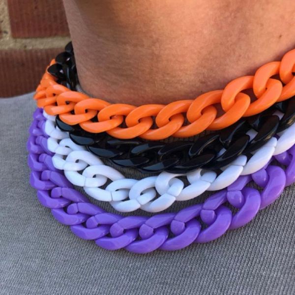 chains colorful acrylic chain choker for women fashion bohemian thick curb short clavicle collar necklace punk jewelry gift, Silver
chains colorful acrylic chain choker for women fashion bohemian thick curb short clavicle collar necklace punk jewelry gift, Silver