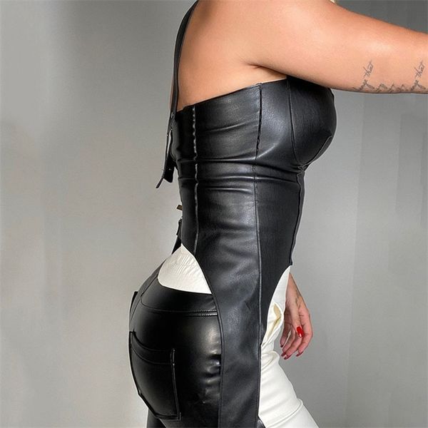 leather crop backless zipper black cami solid color elegant chic y2k vest club outfits for women clubwear 2021 s, White
leather crop backless zipper black cami solid color elegant chic y2k vest club outfits for women clubwear 2021 s, White