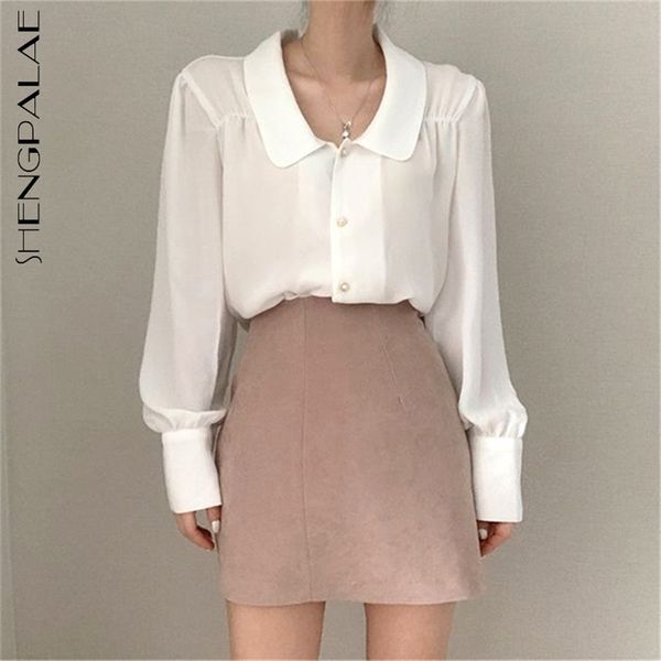 minimalist sweet white blouse women's spring peter pan collor single breasted loose long sleeve shirt 5b960 210427
minimalist sweet white blouse women's spring peter pan collor single breasted loose long sleeve shirt 5b960 210427