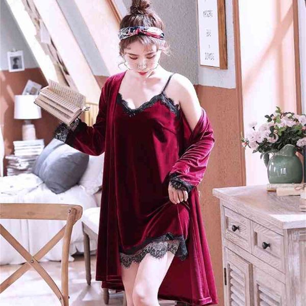 pyjamas fdfklak 2019 autumn winter robe lace sleepwear gold velvet female bathrobe long sleeve and sling nightwear clothes tz7i, Black;white
pyjamas fdfklak 2019 autumn winter robe lace sleepwear gold velvet female bathrobe long sleeve and sling nightwear clothes tz7i, Black;white