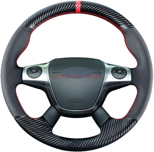 diy stitching carbon fiber steering wheel cover for ford focus 2012-17 escape suv 2013-16 c-max leather interior accessories
diy stitching carbon fiber steering wheel cover for ford focus 2012-17 escape suv 2013-16 c-max leather interior accessories