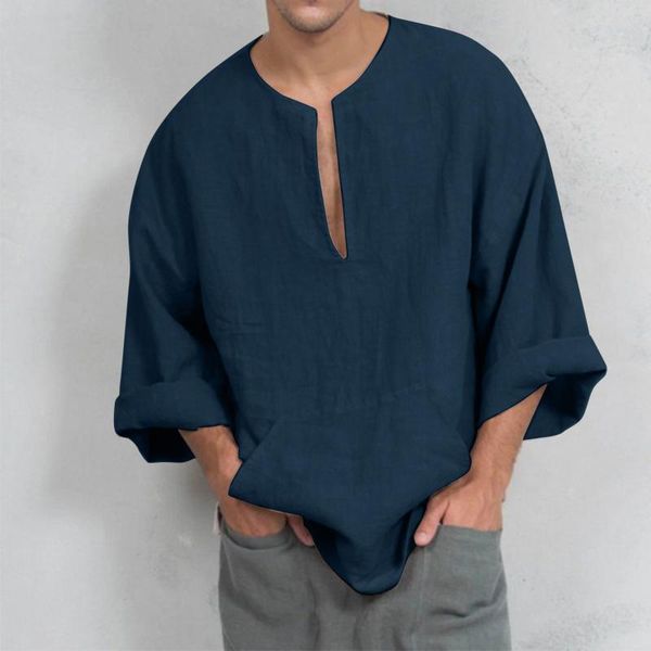 men's t-shirts spring and summer fashion baggy casual solid long sleeve v-neck t shirts trendy males plus-size tee blouses, White;black
men's t-shirts spring and summer fashion baggy casual solid long sleeve v-neck t shirts trendy males plus-size tee blouses, White;black