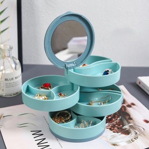 creativity rotating multilayer jewelry storage box makeup organizers home earrings necklace display stand large capacity boxes & bins
creativity rotating multilayer jewelry storage box makeup organizers home earrings necklace display stand large capacity boxes & bins
