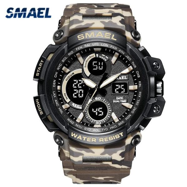 wristwatches smael waterproof watch for men led digital military watches camouflage alarm clock outdoor sport relogio masculino, Slivery;brown
wristwatches smael waterproof watch for men led digital military watches camouflage alarm clock outdoor sport relogio masculino, Slivery;brown