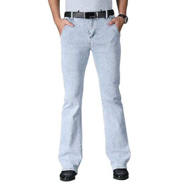 men's jeans 2021 micro flared men boot cut denim pants drawstring stretch waist comfortable fashion slim male light blue trousers
men's jeans 2021 micro flared men boot cut denim pants drawstring stretch waist comfortable fashion slim male light blue trousers
