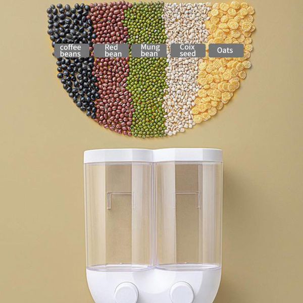 storage bottles & jars wall mounted press cereals dispenser 2 in 1 grain box dry food container organizer kitchen accessories tools 1300ml
storage bottles & jars wall mounted press cereals dispenser 2 in 1 grain box dry food container organizer kitchen accessories tools 1300ml