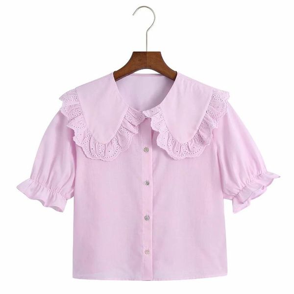 women's blouses & shirts women blouse pink embroidery back elastic turn down collar shirt summer casual button blusas mujer camisas 202, White
women's blouses & shirts women blouse pink embroidery back elastic turn down collar shirt summer casual button blusas mujer camisas 202, White