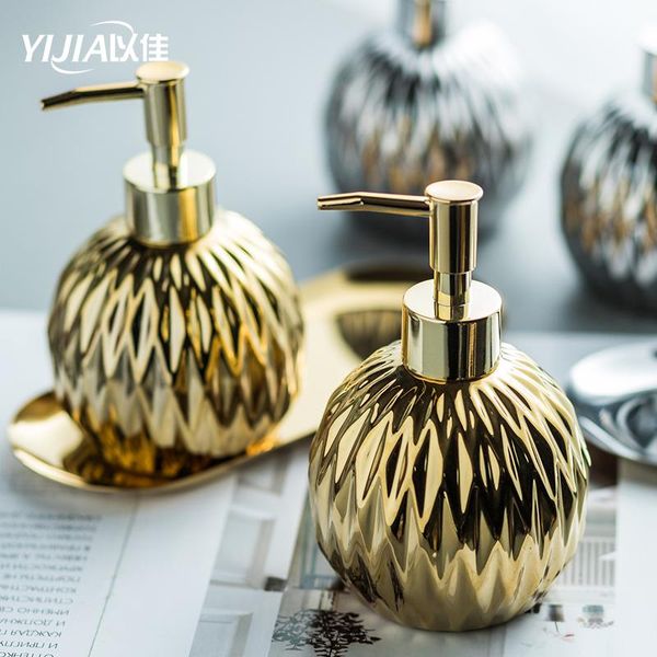 golden shampoo bottle bathroom dispenser liquid shower gel press soap refillable ceramics
golden shampoo bottle bathroom dispenser liquid shower gel press soap refillable ceramics