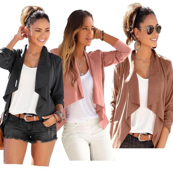 women's jackets european and american autumn winter long-sleeved lapel faux leather stitching irregular coat women, Black;brown
women's jackets european and american autumn winter long-sleeved lapel faux leather stitching irregular coat women, Black;brown