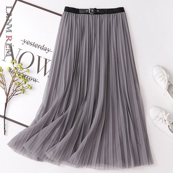 women mesh pleated skirt spring summer elegant s with belt female casual all-match party 2d1479 210507, Black
women mesh pleated skirt spring summer elegant s with belt female casual all-match party 2d1479 210507, Black