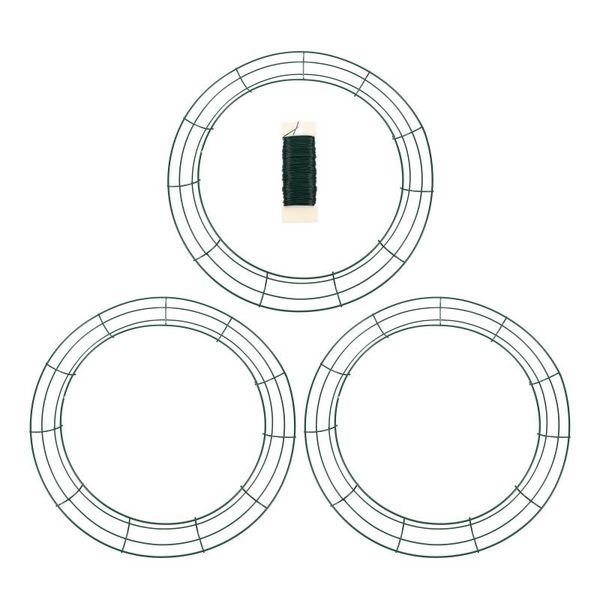 decorative flowers & wreaths 3pcs wire wreath frame home decor metal round ring with 1 roll
decorative flowers & wreaths 3pcs wire wreath frame home decor metal round ring with 1 roll