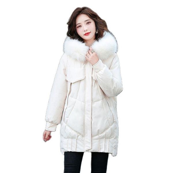 women's down & parkas fashion coats women winter 2021 korean mid-length fur collar hooded padded jacket female warm feminine coat, Black
women's down & parkas fashion coats women winter 2021 korean mid-length fur collar hooded padded jacket female warm feminine coat, Black