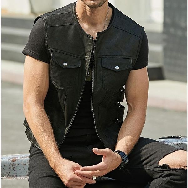 men's vests faux leather men vest jecket slim-fit zipper pu sleeveless jacket spring summer plus size clothing, Black;white
men's vests faux leather men vest jecket slim-fit zipper pu sleeveless jacket spring summer plus size clothing, Black;white
