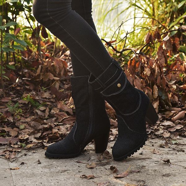 boots unique 2021 women autumn winter denim design shoes for girls mid-calf pocket high heel, Black
boots unique 2021 women autumn winter denim design shoes for girls mid-calf pocket high heel, Black