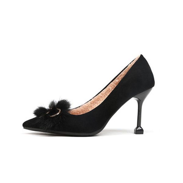 dress shoes 2021 women flock pointed toe pumps fashion spring metal fine high heels boat wedding, Black
dress shoes 2021 women flock pointed toe pumps fashion spring metal fine high heels boat wedding, Black