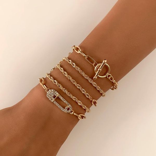 link chain vintage 5pcs twisted metal rope bracelets bangles multi layered rhinestones crystal toggle lasso hand jewelrylink, Black
link chain vintage 5pcs twisted metal rope bracelets bangles multi layered rhinestones crystal toggle lasso hand jewelrylink, Black