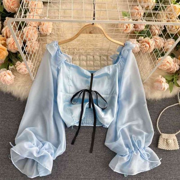women's style blouse design niche scheming slim short navel all-match puff sleeve chiffon shirt female blusa gx1043 210507, White
women's style blouse design niche scheming slim short navel all-match puff sleeve chiffon shirt female blusa gx1043 210507, White