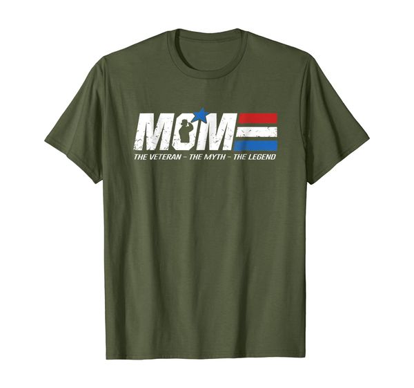 mom the veteran the myth the legend t-shirt, White;black