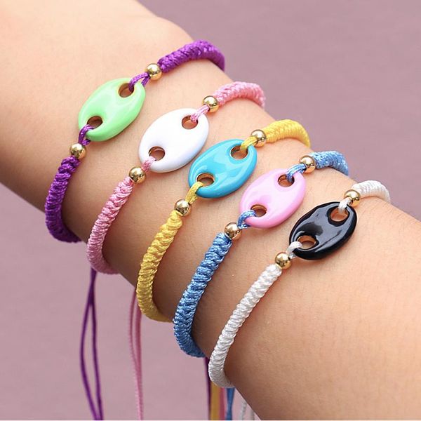 link, chain brand bohemian oil dripping color coffee bean bracelet simple personality woven women's jewelry, Black
link, chain brand bohemian oil dripping color coffee bean bracelet simple personality woven women's jewelry, Black