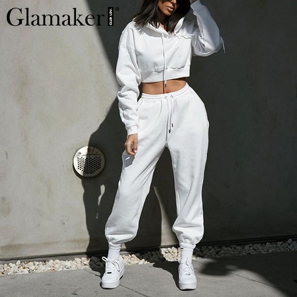glamaker hooded sweatshirt casual women 2 piece suit white high waist pants and sweatshirt ladies winter autumn outerwear 210412
glamaker hooded sweatshirt casual women 2 piece suit white high waist pants and sweatshirt ladies winter autumn outerwear 210412