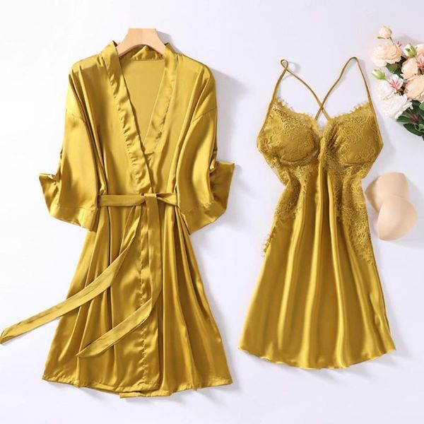 lace bride robe gown sets womens 2pcs satin nighty bathrobe sleep suit summer kimono sleepwear nightgown lounge nightwear women's, Black;red
lace bride robe gown sets womens 2pcs satin nighty bathrobe sleep suit summer kimono sleepwear nightgown lounge nightwear women's, Black;red