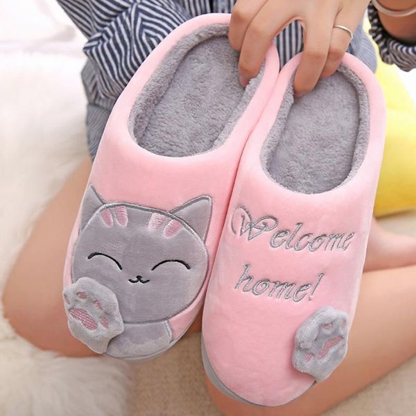 winter slippers women lovers shoes indoor bedroom slides adorable cat uppers soft warm home slip-anti, Black
winter slippers women lovers shoes indoor bedroom slides adorable cat uppers soft warm home slip-anti, Black