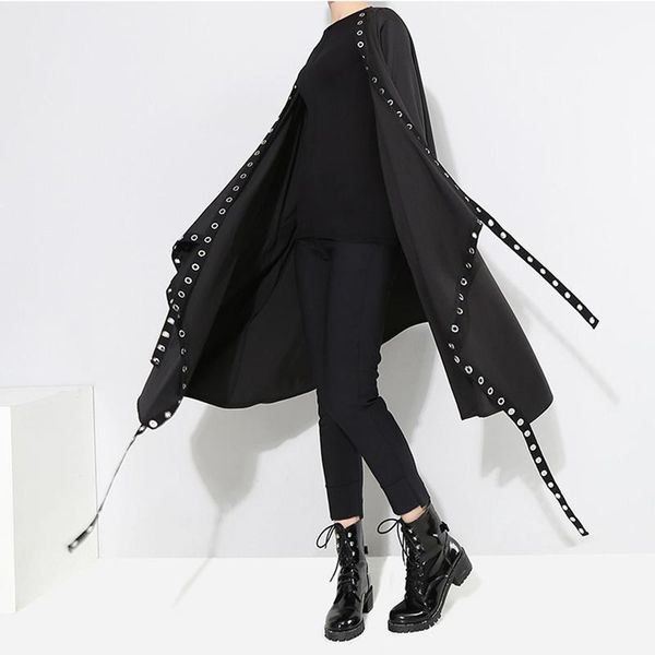 women's trench coats harajuku hip hop windbreaker jacket female loose long sleeve black women spring autumn coat thin overcoat jackets, Tan;black
women's trench coats harajuku hip hop windbreaker jacket female loose long sleeve black women spring autumn coat thin overcoat jackets, Tan;black