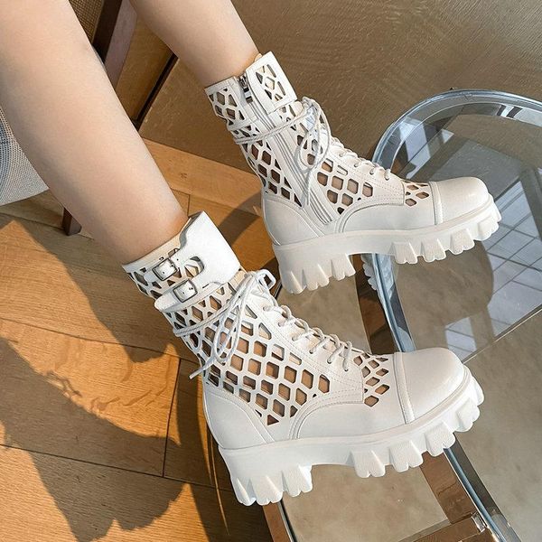boots women genuine leather zipper ankle summer breathable mesh fashion cross tied lady spring platform shoes, Black
boots women genuine leather zipper ankle summer breathable mesh fashion cross tied lady spring platform shoes, Black