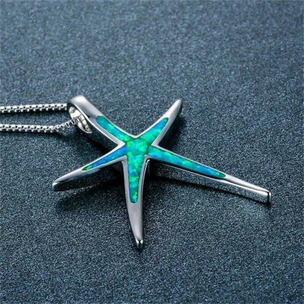 pendant necklaces necklace opal theme chic ocean starfish jewelry wedding blue green purple white color, Silver
pendant necklaces necklace opal theme chic ocean starfish jewelry wedding blue green purple white color, Silver