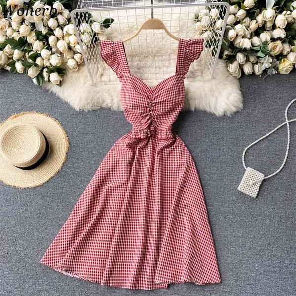sweet woman dress chic flying sleeve sling vestidos mujer summer vintage plaid robe slim waist fashion ruffles dresses 210519, Black;gray
sweet woman dress chic flying sleeve sling vestidos mujer summer vintage plaid robe slim waist fashion ruffles dresses 210519, Black;gray