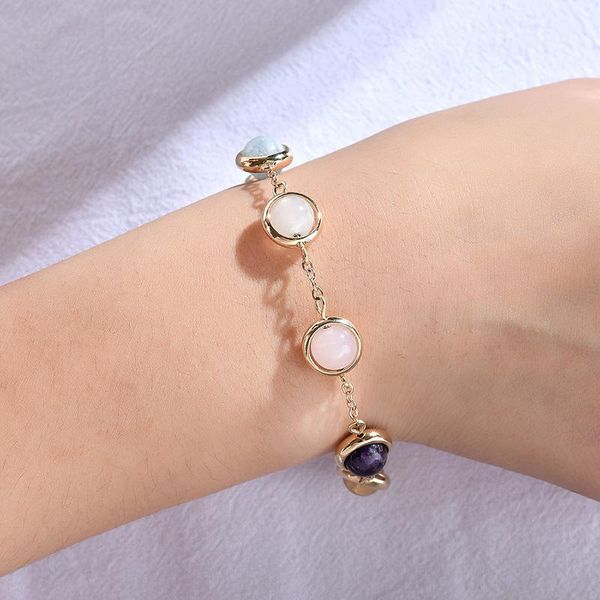 beaded, strands material inlaid natural jewel gold color trendy bracelets the rainbow sugar bracelet titanium stainless steel women jewelry, Black
beaded, strands material inlaid natural jewel gold color trendy bracelets the rainbow sugar bracelet titanium stainless steel women jewelry, Black