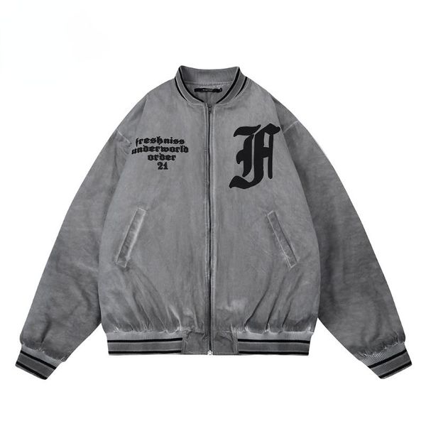 men's jackets winter jacket men vintage letter print solid bomber coats padded simple advanced fashion male streetwear, Black;brown
men's jackets winter jacket men vintage letter print solid bomber coats padded simple advanced fashion male streetwear, Black;brown