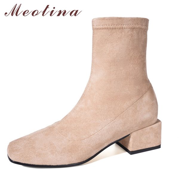 meotina women ankle boots shoes square toe chunky heels short boots zipper mid heel ladies boots autumn winter apricot black 39 210520
meotina women ankle boots shoes square toe chunky heels short boots zipper mid heel ladies boots autumn winter apricot black 39 210520