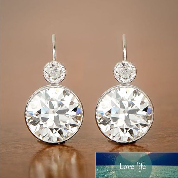 huitan delicate round zirconia drop earrings for women simple design elegant accessories daily wearable female fashion jewelry, Silver
huitan delicate round zirconia drop earrings for women simple design elegant accessories daily wearable female fashion jewelry, Silver