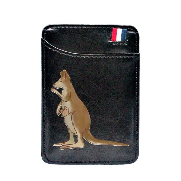 card holders cute lovely kangaroo pattern digital printing leather magic wallets men women purse package short mini money clip, Brown;gray
card holders cute lovely kangaroo pattern digital printing leather magic wallets men women purse package short mini money clip, Brown;gray