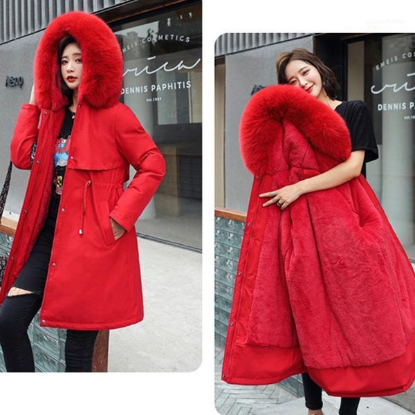 women's down & parkas 2021 winter abrigo mujer cotton coat long fur collar hooded padded jacket women plus size casual warm overcoat wl, Black
women's down & parkas 2021 winter abrigo mujer cotton coat long fur collar hooded padded jacket women plus size casual warm overcoat wl, Black