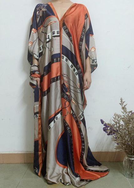 ethnic clothing bohemian printed summer silk kaftan maxi dress oversize v-neck beach robe match scarf african dresses for women, Red
ethnic clothing bohemian printed summer silk kaftan maxi dress oversize v-neck beach robe match scarf african dresses for women, Red