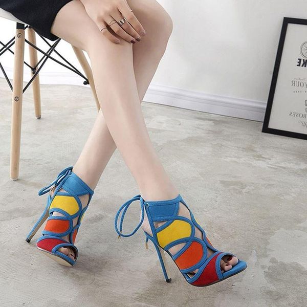 european and american temperament lace high heels rainbow color matching fish mouth female large size sandals. sandals, Black
european and american temperament lace high heels rainbow color matching fish mouth female large size sandals. sandals, Black