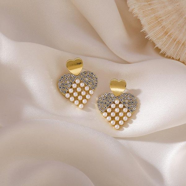 dangle & chandelier lovoacc korean sweet shiny rhinestone love heart earrings for women lady gold color metal imitation pearl gifts, Silver
dangle & chandelier lovoacc korean sweet shiny rhinestone love heart earrings for women lady gold color metal imitation pearl gifts, Silver