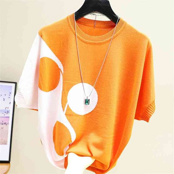 shintimes knitted hit color t-shirt korean style tshirt woman loose short sleeve t shirt tee shirt femme summer 210623, White
shintimes knitted hit color t-shirt korean style tshirt woman loose short sleeve t shirt tee shirt femme summer 210623, White