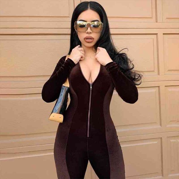 fall winter velvet women jumpsuits long sleeve zipper bodycon rompers sporty one piece outfits, Black;white
fall winter velvet women jumpsuits long sleeve zipper bodycon rompers sporty one piece outfits, Black;white