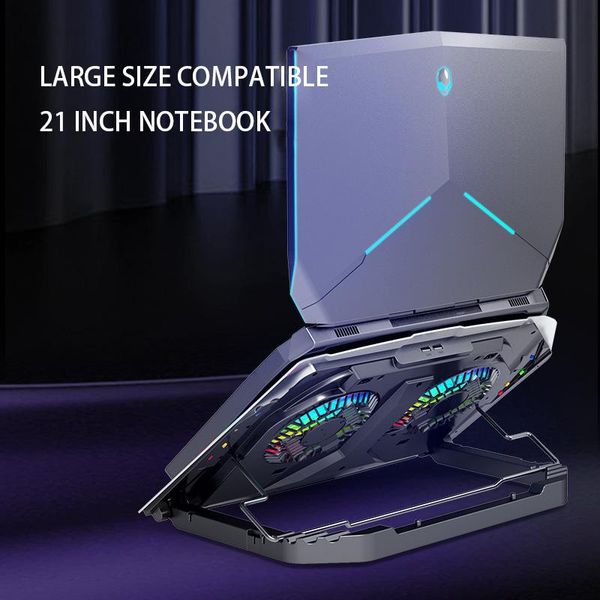 lapcooling pads rgb dual turbine heat dissipation aluminum alloy usb id pad under the notebook cooler cpu system
lapcooling pads rgb dual turbine heat dissipation aluminum alloy usb id pad under the notebook cooler cpu system
