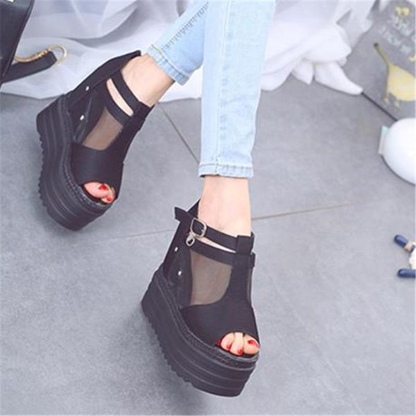 sandals ladies 2021 summer fashion women's shoes thick bottom sponge cake increased with wedges mesh yarn fish mouth cool boots, Black
sandals ladies 2021 summer fashion women's shoes thick bottom sponge cake increased with wedges mesh yarn fish mouth cool boots, Black