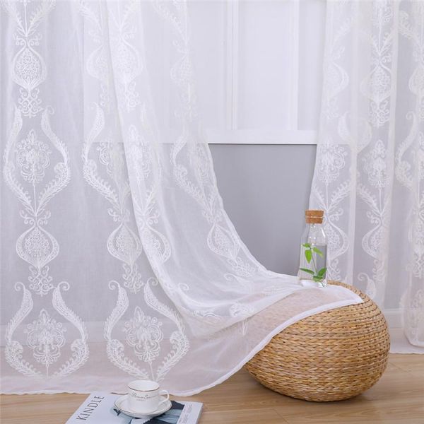 curtain & drapes white embroidered window tulle translucent curtains flower embroidery pattern modern decoration polyester material customiz
curtain & drapes white embroidered window tulle translucent curtains flower embroidery pattern modern decoration polyester material customiz
