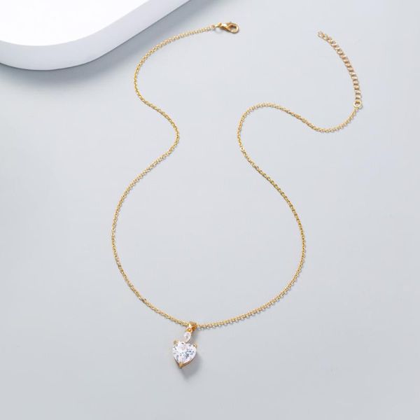 chains high-quality fashion micro-inlaid zircon heart-shaped pendant necklace jewelry ladies party gifts gold chain, Silver
chains high-quality fashion micro-inlaid zircon heart-shaped pendant necklace jewelry ladies party gifts gold chain, Silver