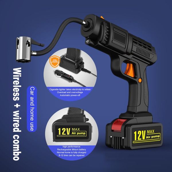 inflatable pump 120w portable wireless cigarette 2 in 1 tire air compressor electric led light digital auto inflator car accessories
inflatable pump 120w portable wireless cigarette 2 in 1 tire air compressor electric led light digital auto inflator car accessories