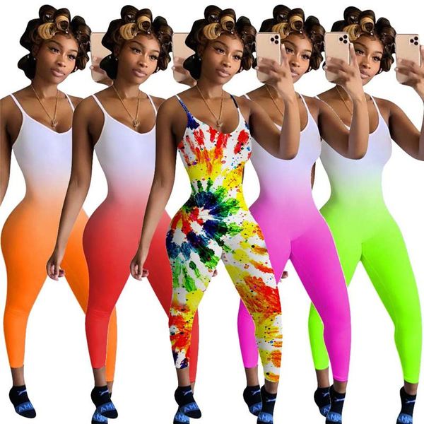 spaghetti strap summer skinny bodysuit for women rainbow tie dye gradient print jumpsuit streetwear v neck sleeveless playsuits women's, Black;white
spaghetti strap summer skinny bodysuit for women rainbow tie dye gradient print jumpsuit streetwear v neck sleeveless playsuits women's, Black;white