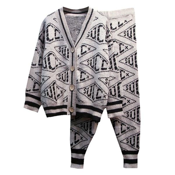 two piece dress high street stylish 2021 runway suit set women's knitting cardigan pants, White
two piece dress high street stylish 2021 runway suit set women's knitting cardigan pants, White