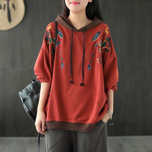 women's hoodies & sweatshirts spring autumn arts style women long sleeve loose pullovers vintage embroidery cotton casual hooded t, Black
women's hoodies & sweatshirts spring autumn arts style women long sleeve loose pullovers vintage embroidery cotton casual hooded t, Black