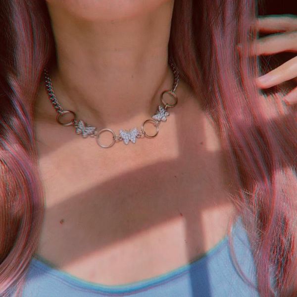 butterfly round crystal necklace for women metal clavicle chain female fashion vintage simple neck jewelry chokers, Golden;silver
butterfly round crystal necklace for women metal clavicle chain female fashion vintage simple neck jewelry chokers, Golden;silver